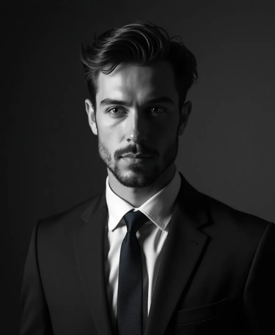 black-and-white headshot 20