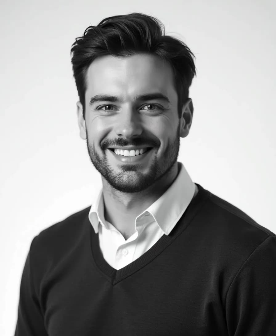 black-and-white headshot 22