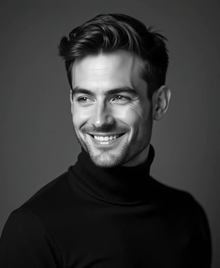 black-and-white headshot 30