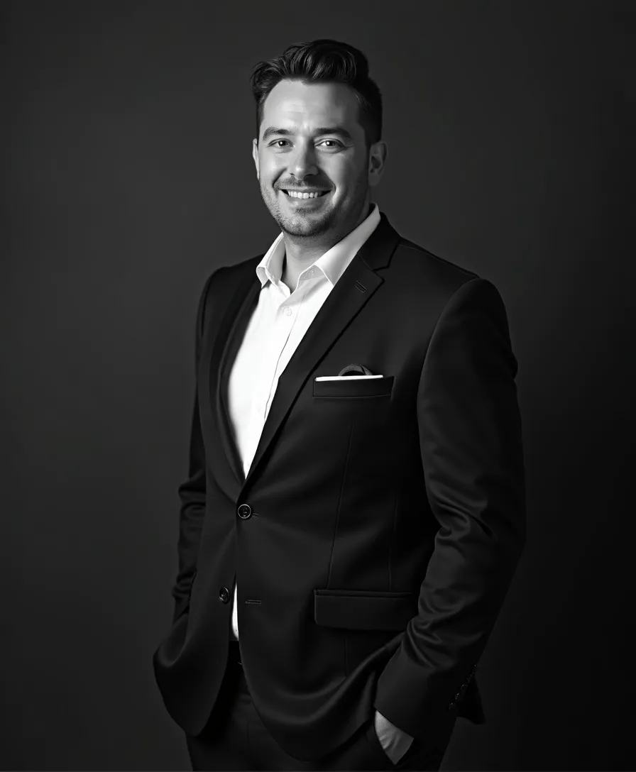 black-and-white headshot 4