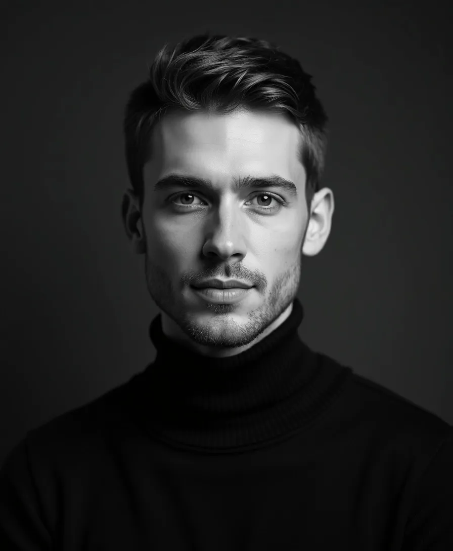 black-and-white headshot 6