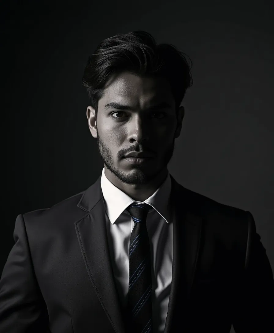 black-and-white headshot 8